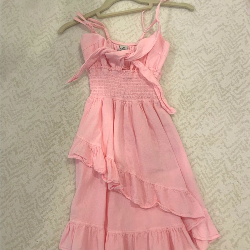 Pink mini summer dress